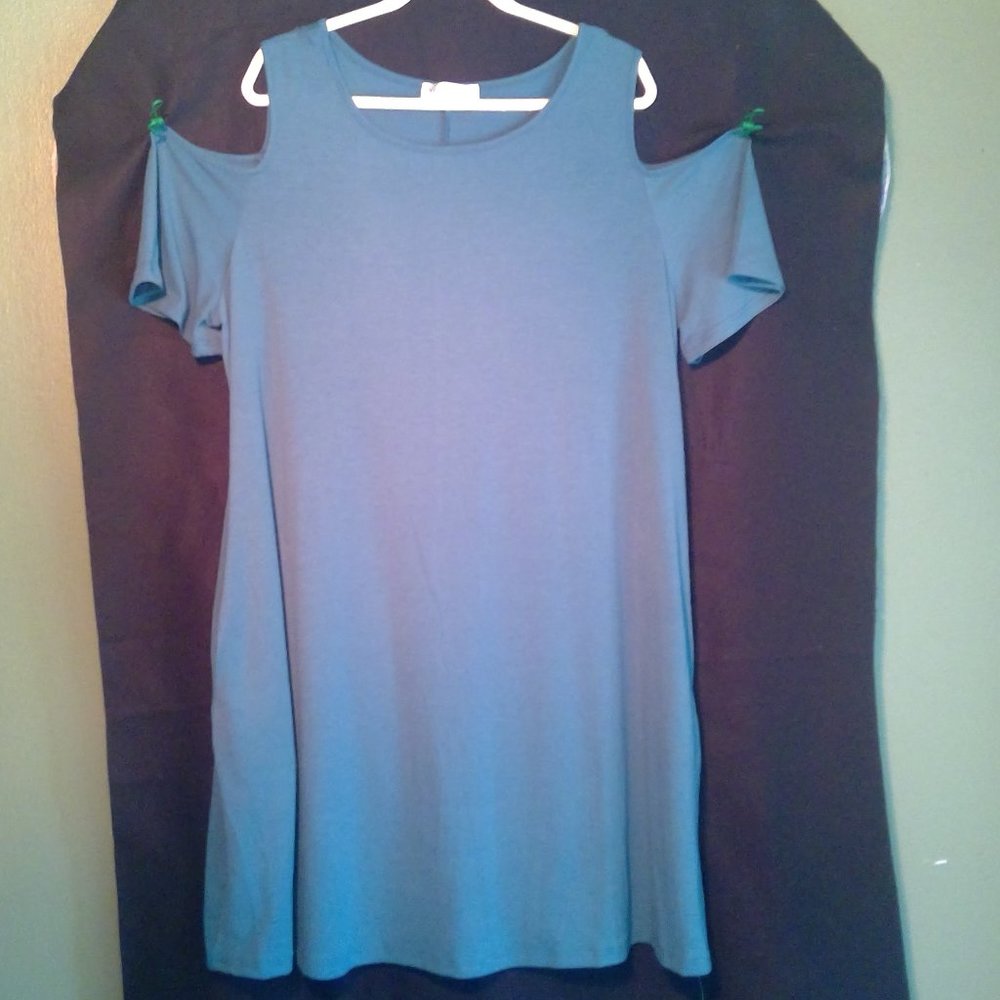 Nemidor Day Dress Cold Shoulder With Side Pockets Size 22